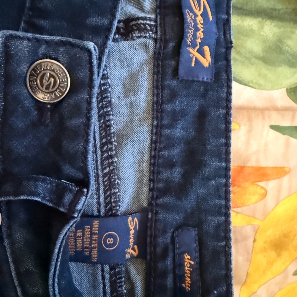 Seven7 Dark Blue Straight Leg Jeans - Picture 2 of 4